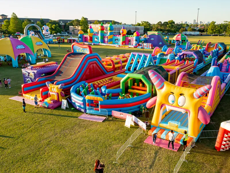 इन्फ्लेटेबल महलहरूको लागि तिरपाल सामग्रीहरू के हुन्?