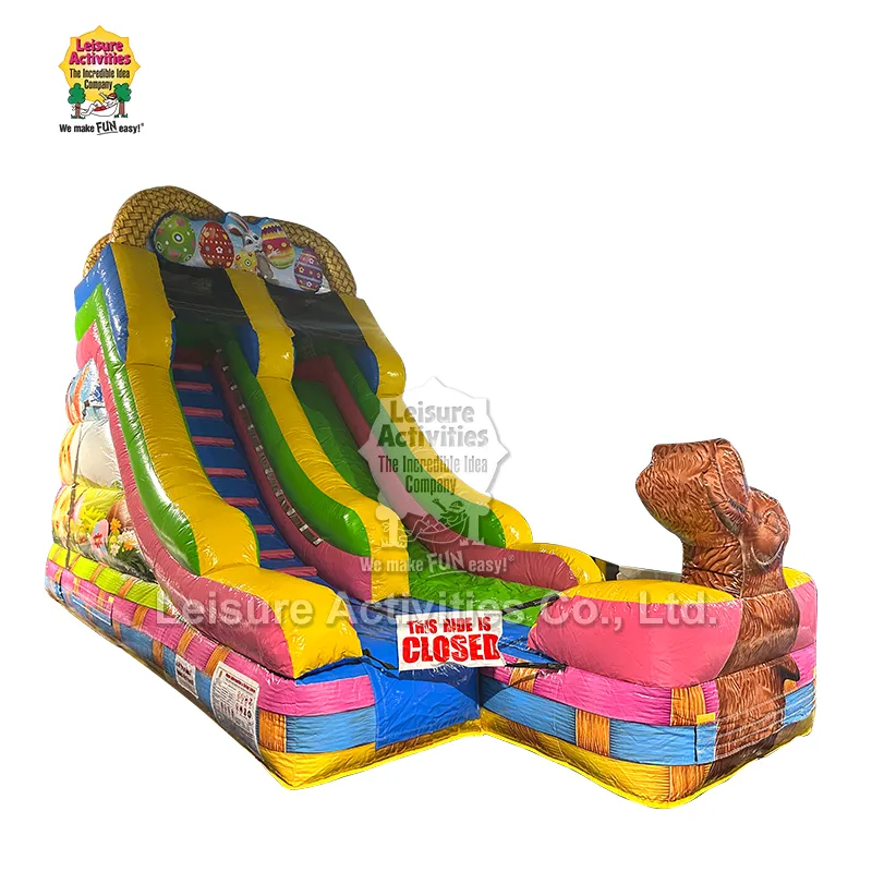 Inflatable इस्टर टोकरी सुख्खा स्लाइड