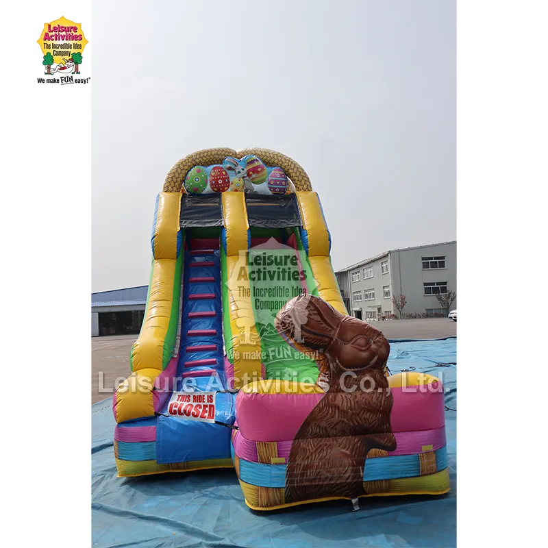 Inflatable इस्टर टोकरी सुख्खा स्लाइड